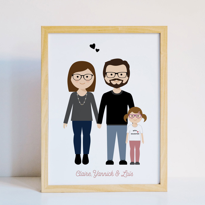 custom family portrait print