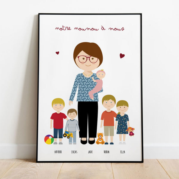 Affiche portrait de famille personnalisé : un cadeau pour toutes