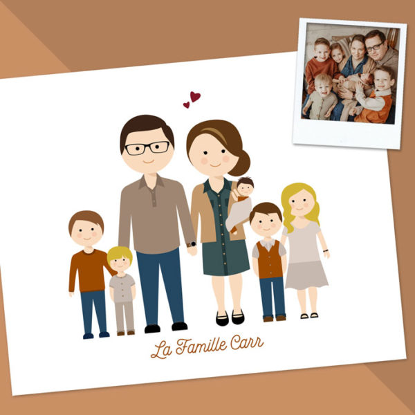 Cadre - Portrait de Famille – Bienvenue chez nous.bcn
