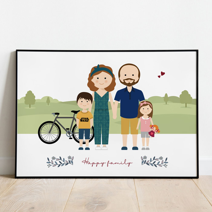 personalized items,
family portrait drawing,
drawing of family,
personalized portraits,
personalized photo,
customized picture frames,
personalized family wall art,