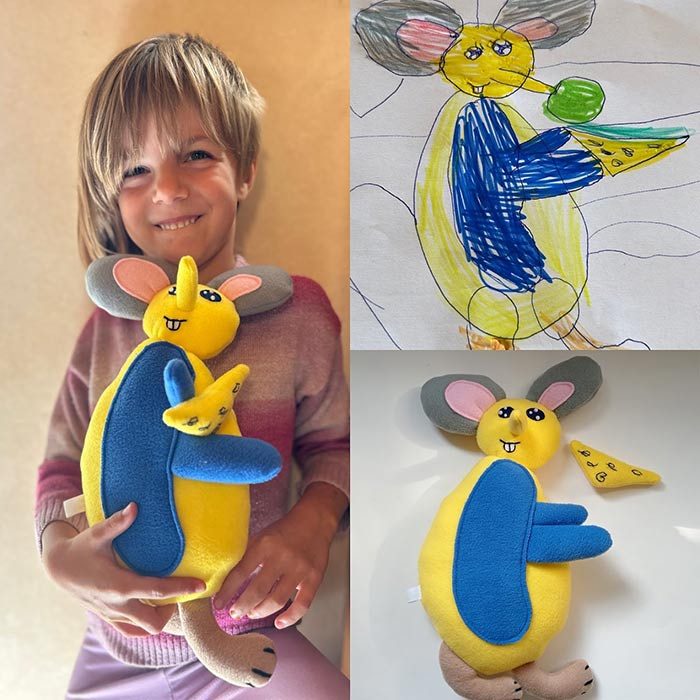peluche à partir de dessin